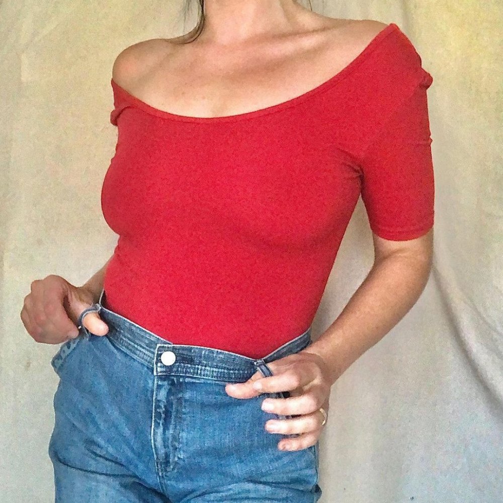 American Apparel Red Bodysuit - Size Small - tight and 🔥 $20.00